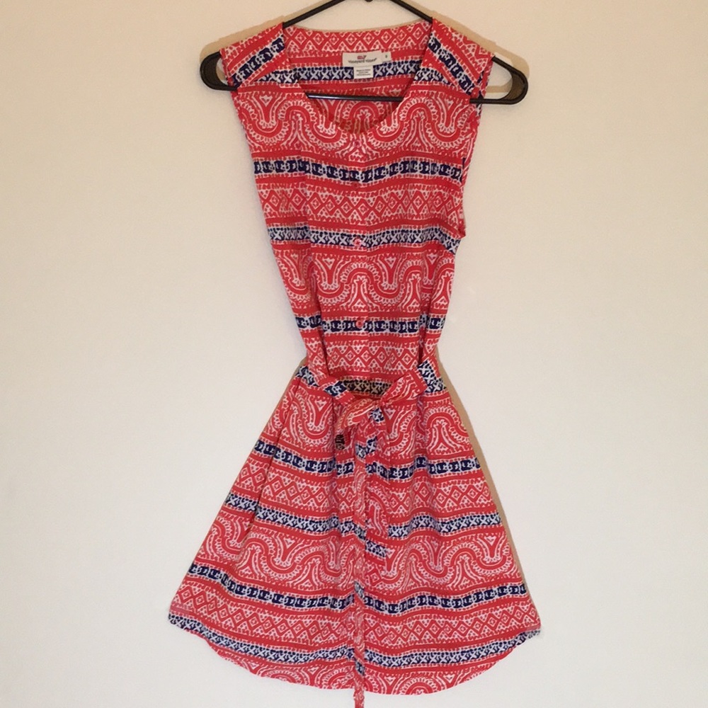 Vineyard Vines Silk Blend Sleeveless Dress